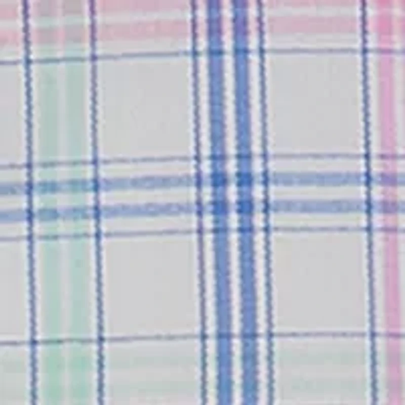 Boys 8-20 Long Sleeve Yarn Dyed Stretch Grid Plaid Shirt