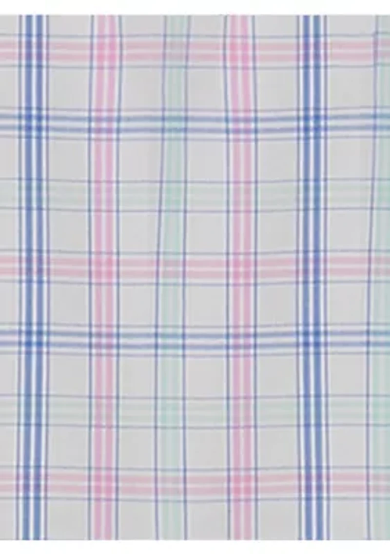 Boys 8-20 Long Sleeve Yarn Dyed Stretch Grid Plaid Shirt
