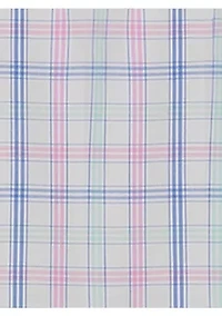 Boys 8-20 Long Sleeve Yarn Dyed Stretch Grid Plaid Shirt