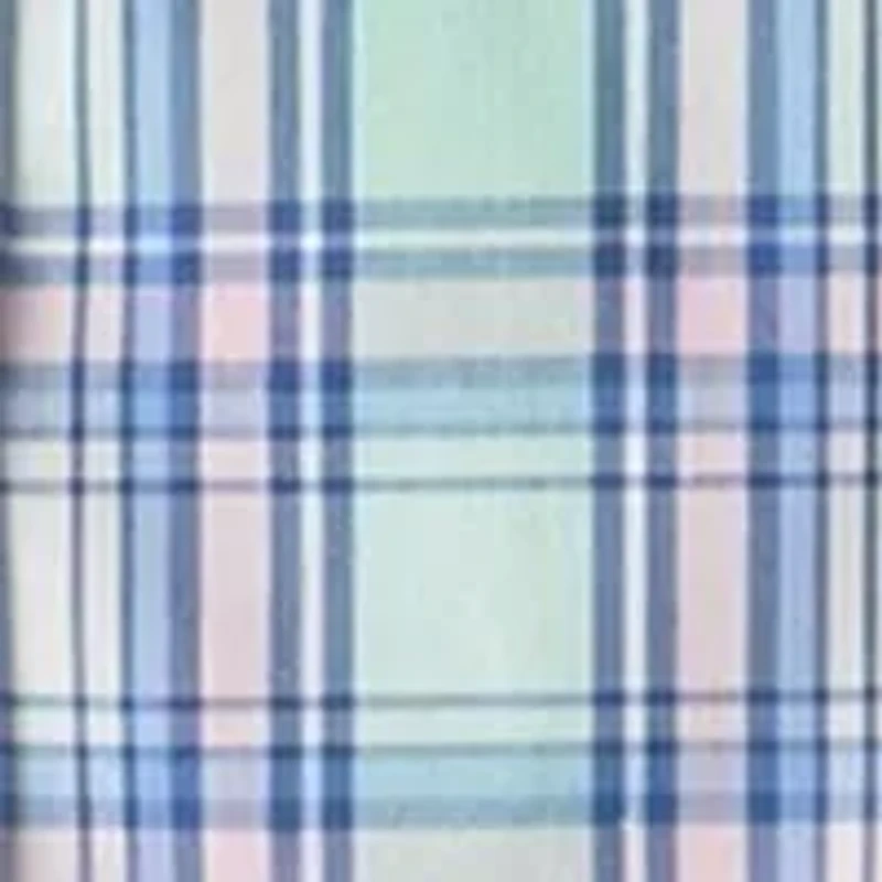 Boys 8-20 Husky Long Sleeve Yarn Dyed Stretch Spring Plaid Shirt