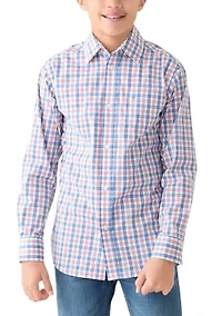 Boys 8-20 Long Sleeve Comfort Poplin Shirt