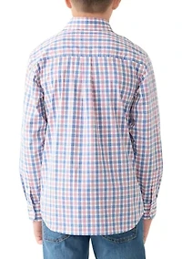 Boys 8-20 Long Sleeve Comfort Poplin Shirt