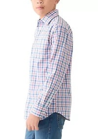 Boys 8-20 Long Sleeve Comfort Poplin Shirt