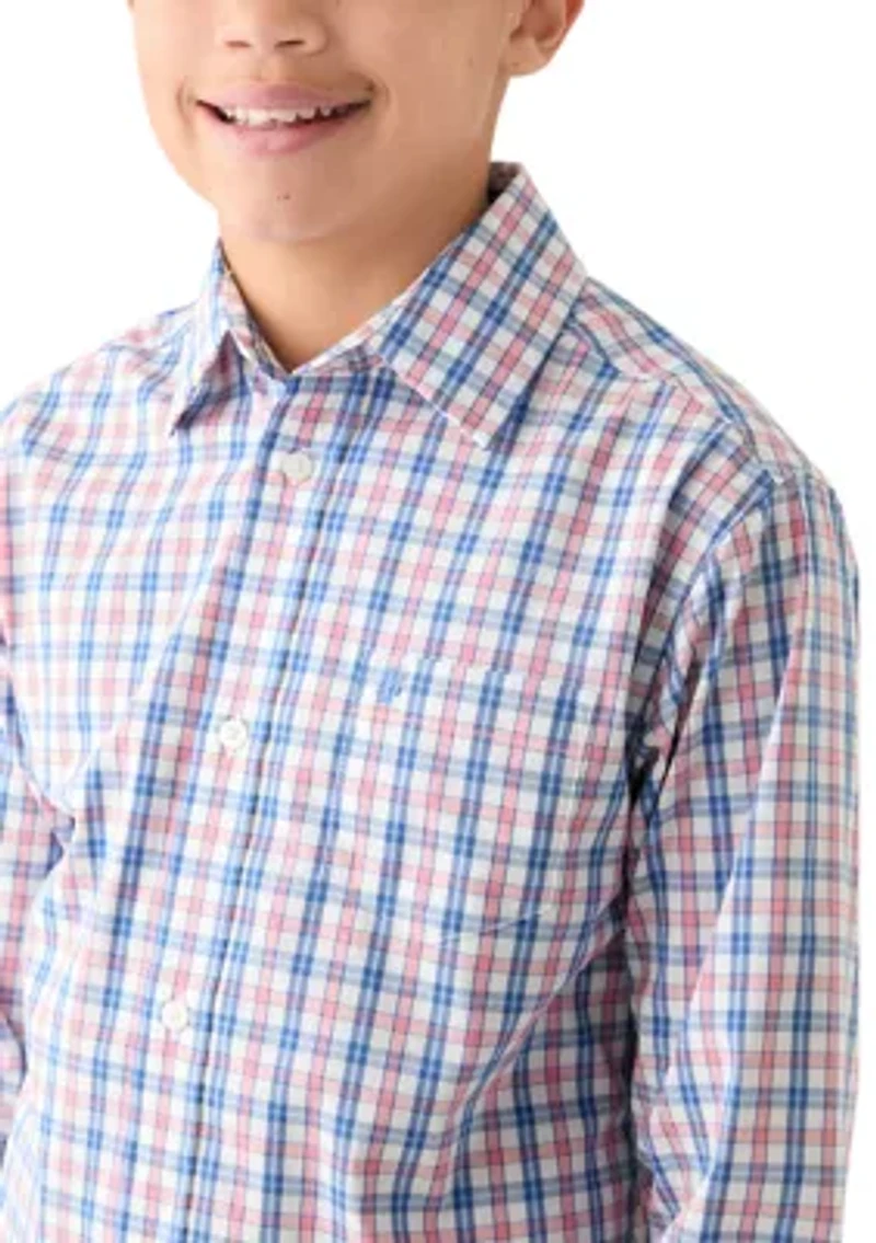 Boys 8-20 Long Sleeve Comfort Poplin Shirt