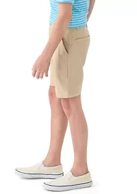 Boys 8-20 Flat Front Solid Stretch Performance Shorts