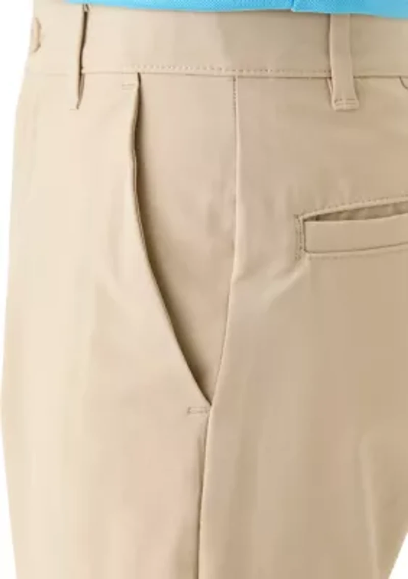 Boys 8-20 Flat Front Solid Stretch Performance Shorts