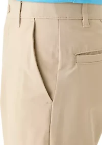 Boys 8-20 Flat Front Solid Stretch Performance Shorts