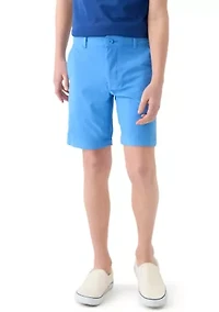 Boys 8-20 Flat Front Solid Stretch Performance Shorts