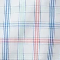 Boys 4-7 Long Sleeve Grid Plaid Shirt and Performance Shorts Set