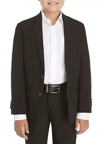 Boys 8-20 Basic Stretch Black Suit Separate Jacket