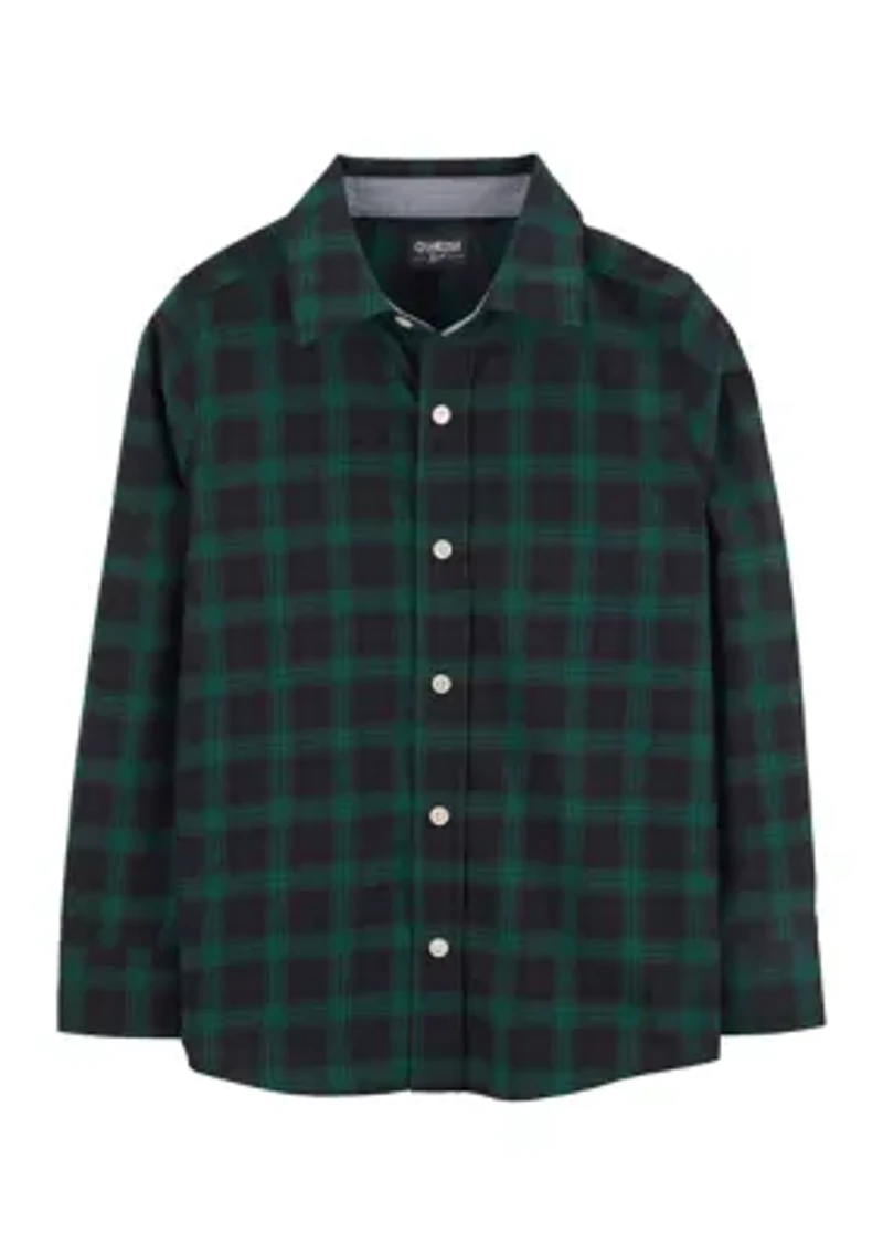 Boys 8-20 Plaid Woven Shirt
