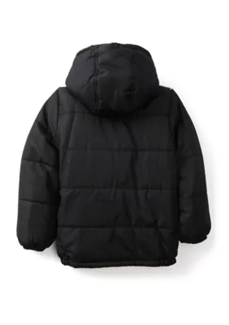 Boys 4-7 Fleece Lined Puffer Jacket