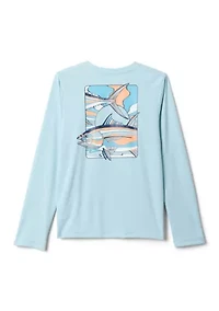 Boys 8-20 Y Terminal Tackle PFG™ Fish Shine Graphic Long Sleeve Shirt