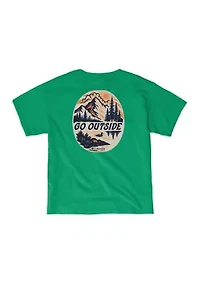 Boys 8-20 Mountain Flag Short Sleeve Shirt