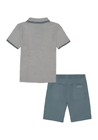 Boys 4-7 Polo Shirt and Shorts Set