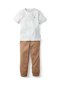 Boys 4-7 3 Piece Woven Jogger Set