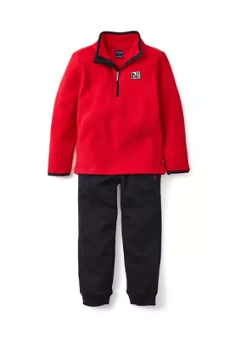 Boys 4-7 1/4 Zip Fleece Pullover and Joggers Set