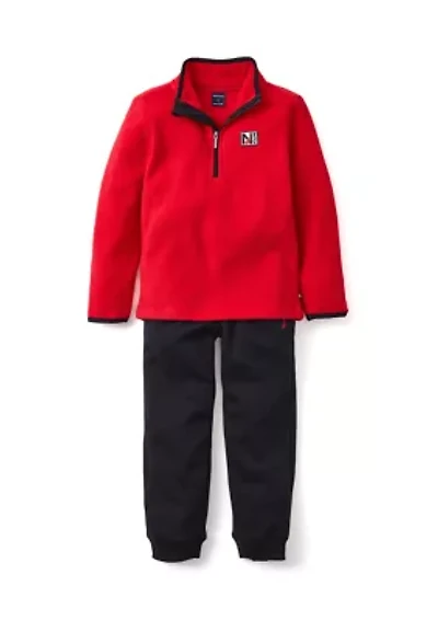 Boys 4-7 1/4 Zip Fleece Pullover and Joggers Set