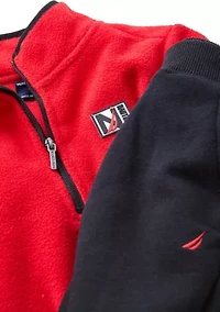 Boys 4-7 1/4 Zip Fleece Pullover and Joggers Set