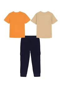 Boys 4-7 3-Piece T-Shirt and Joggers Set