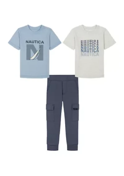 Boys 4-7 T-Shirt and Jogger 3-Piece Set