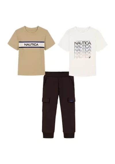 Boys 4-7 Three Piece T-Shirt and Joggers Set