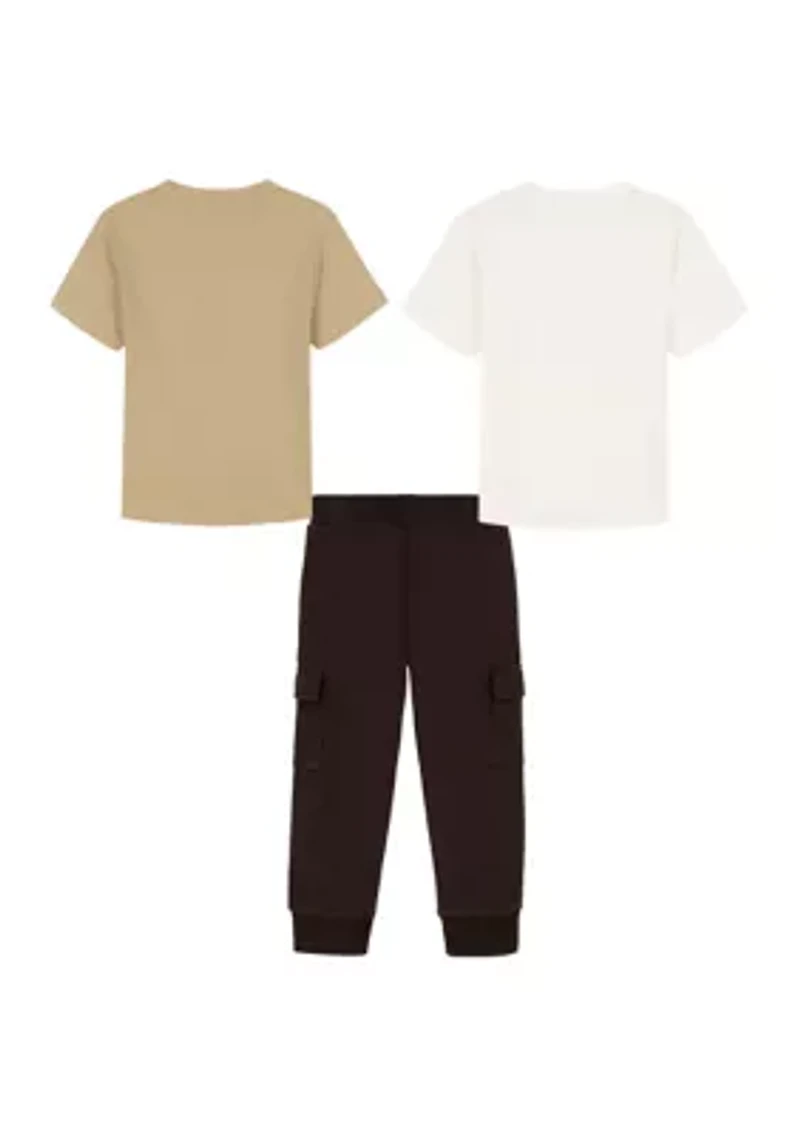 Boys 4-7 Three Piece T-Shirt and Joggers Set