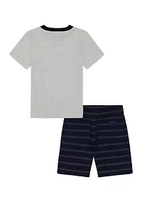 Boys 4-7 Americana Graphic T-Shirt and Printed Shorts Set