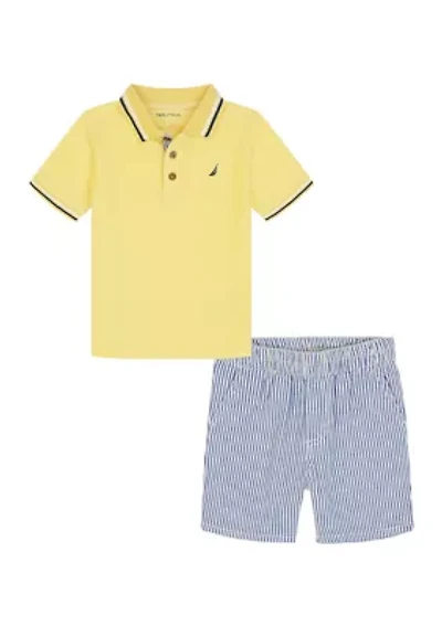 Boys 4-7 Polo Shirt and Shorts Set