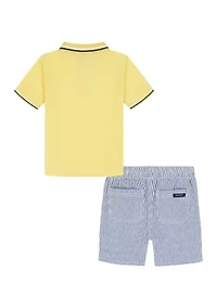 Boys 4-7 Polo Shirt and Shorts Set