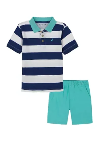 Boys 4-7 Polo Shirt and Shorts Set