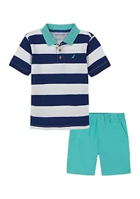 Boys 4-7 Polo Shirt and Shorts Set
