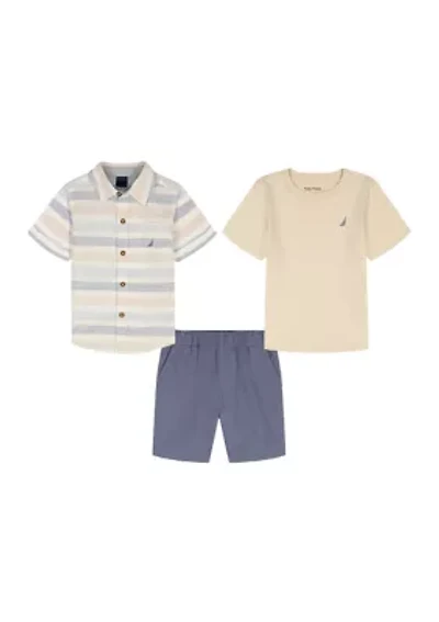 Boys 4-7 Woven Shirts and Short Set
