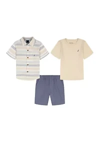 Boys 4-7 Woven Shirts and Short Set