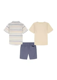 Boys 4-7 Woven Shirts and Short Set