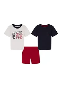 Boys 4-7 2 Piece T-Shirt Woven Shorts Set
