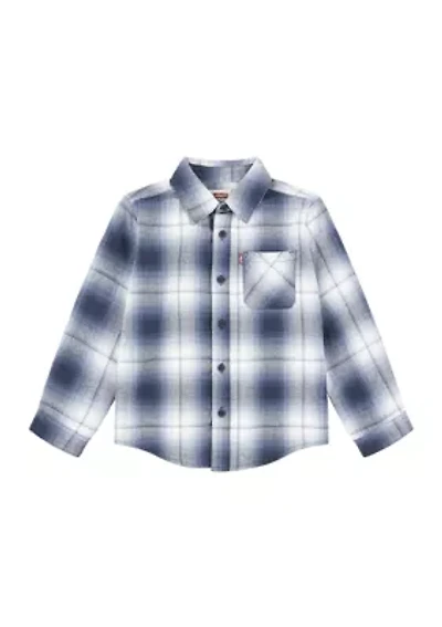 Boys 4-7 Flannel One Pocket Shirt