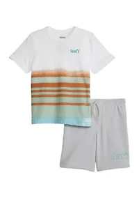 Boys 4-7 Dip Dye Shorts Set