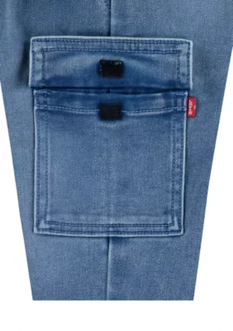 Boys 8-20 Gingham Shirt and Denim Joggers Set