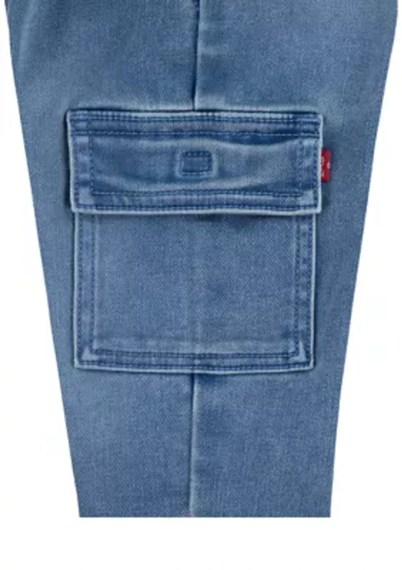 Boys 8-20 Gingham Shirt and Denim Joggers Set