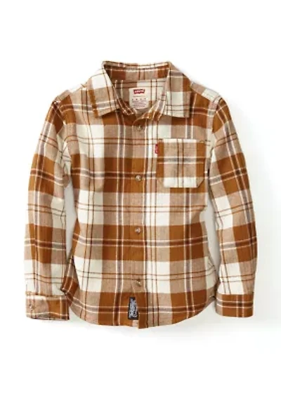 Boys 4-7 Long Sleeve Plaid Shirt