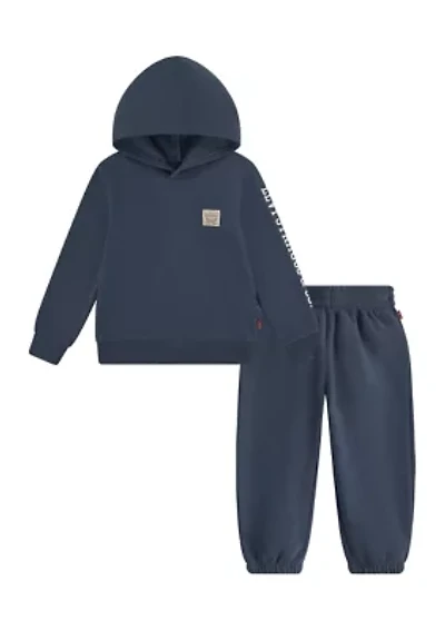 Boys 4-7 Patch Logo Hoodie and Joggers Set