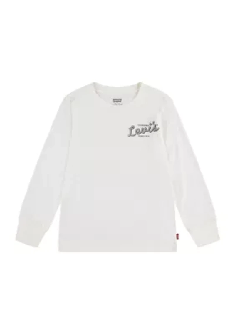 Boys 4-7 Long Sleeve Pizza Delivering Cowboy Graphic T-Shirt