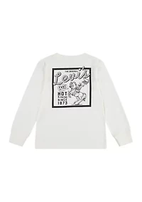 Boys 4-7 Long Sleeve Pizza Delivering Cowboy Graphic T-Shirt