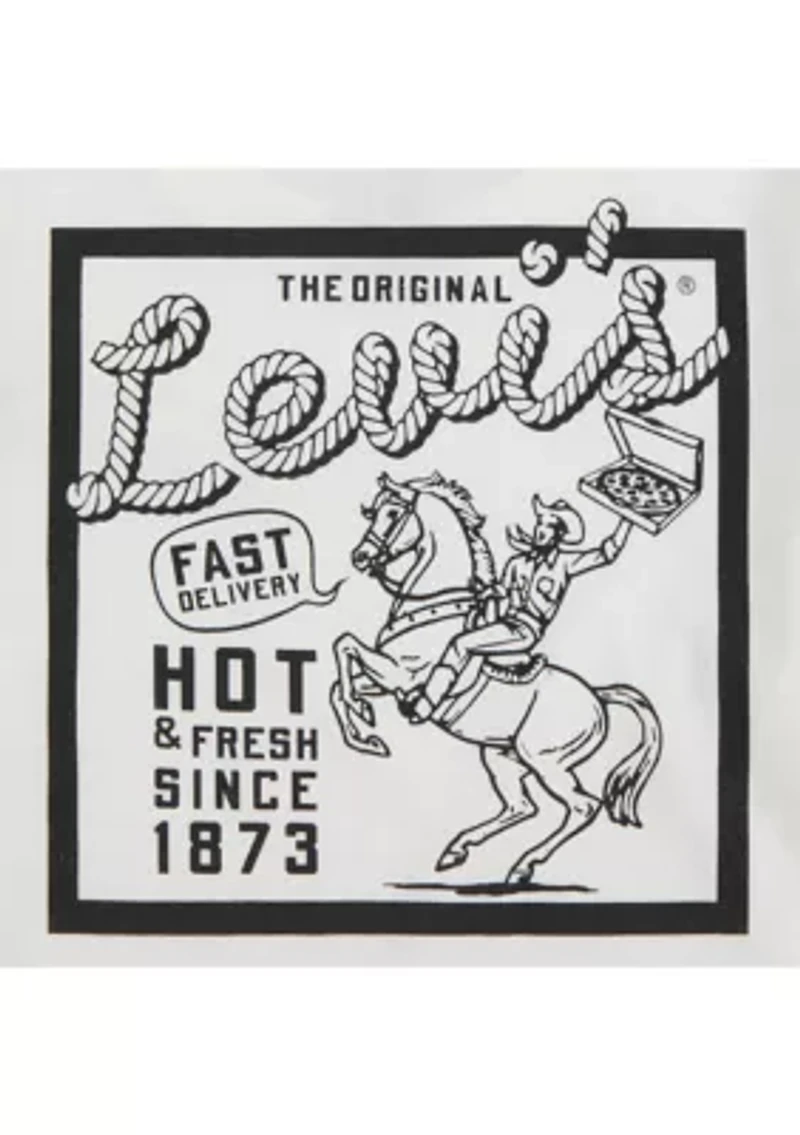 Boys 4-7 Long Sleeve Pizza Delivering Cowboy Graphic T-Shirt