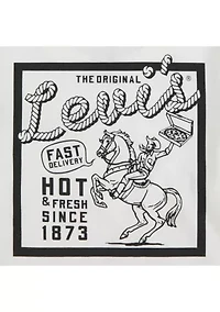 Boys 4-7 Long Sleeve Pizza Delivering Cowboy Graphic T-Shirt