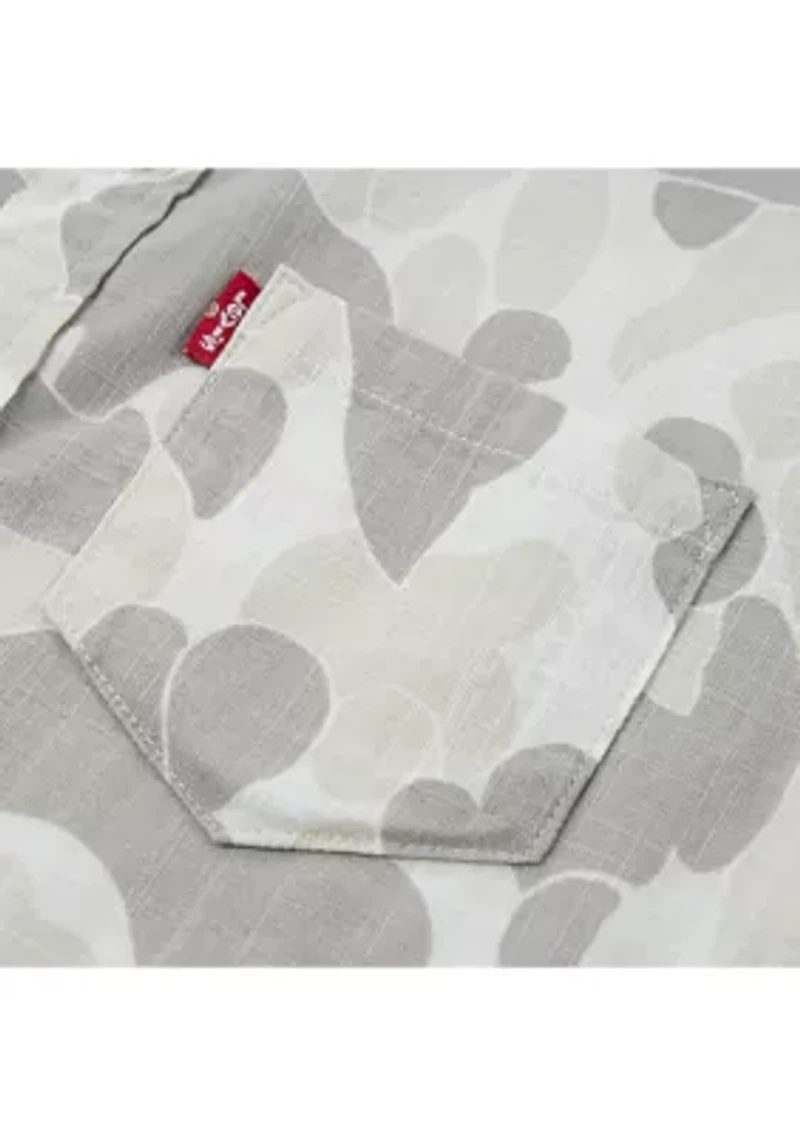 Boys 4-7 Printed Woven Shirt and Cargo Shorts Set