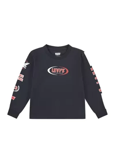 Boys 4-7 Racing Stripe Long Sleeve T-Shirt