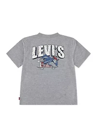 Boys 4-7 Skateboarding Skeleton Graphic T-Shirt