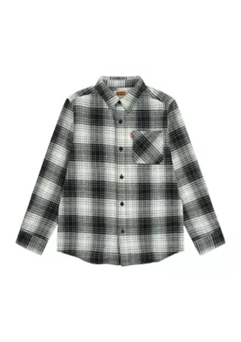 Boys 8-20 Flannel One Pocket Shirt